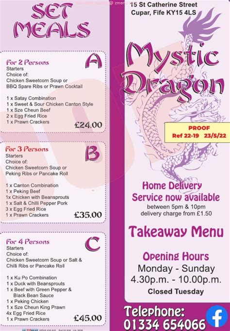 Mystic dragon cupar menu  Fine Dining Restaurants